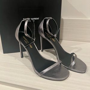 YSL Silver Heels